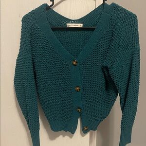 Moon & Madison Teal Textured Cardigan